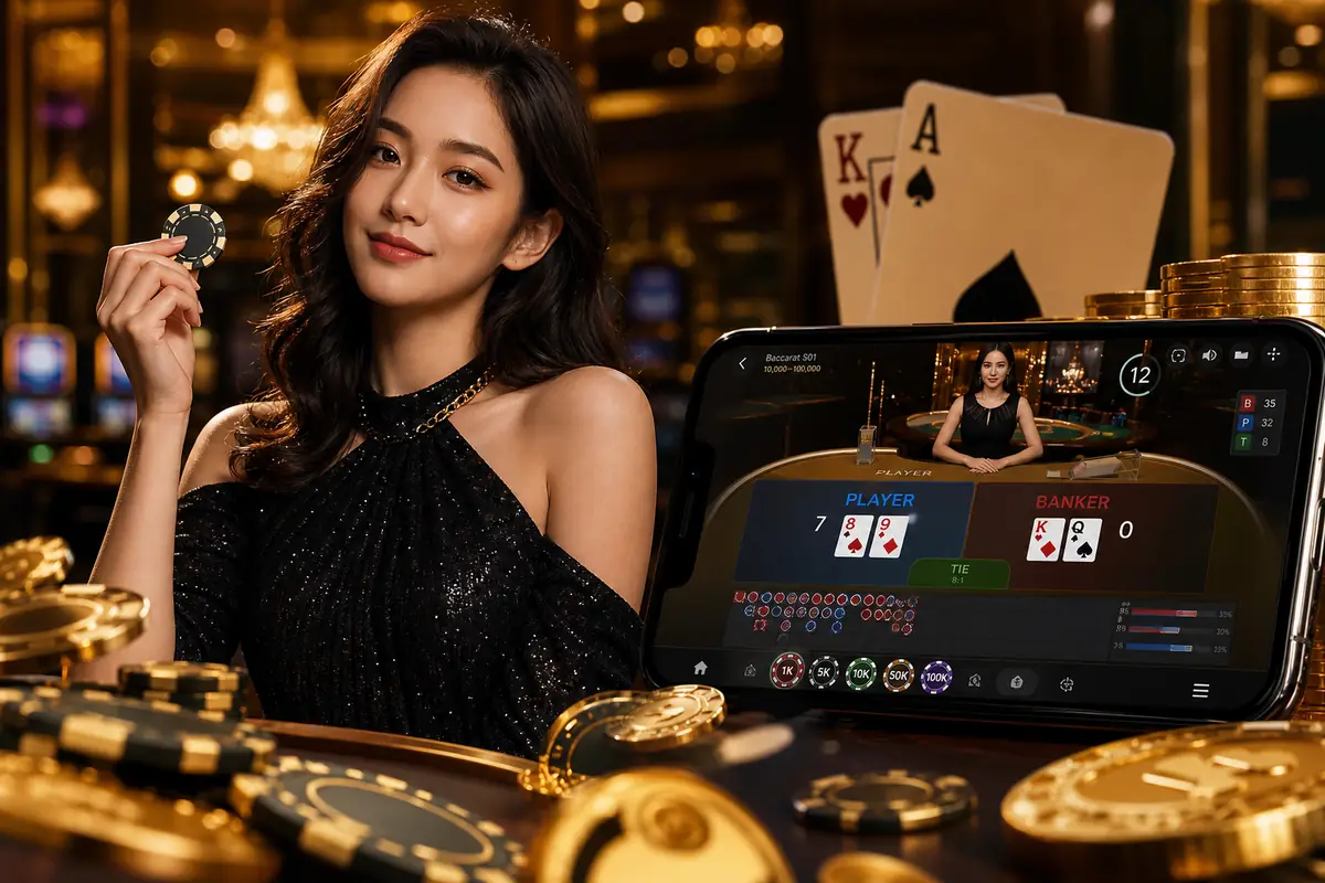 euwin3 Casino live dealer baccarat meja